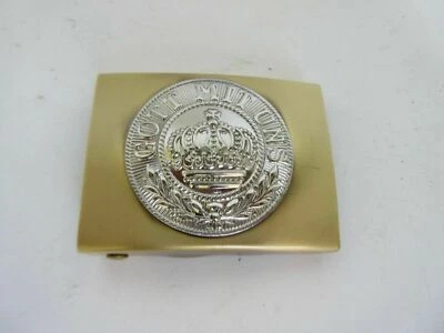 STEFS CORNER WH Koppelschloß Gott mit Uns Preussen Mess f Wehrmacht Koppel Lederkoppel Buckle