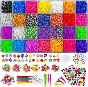 Rubber Band Bracelet Making Kit with Storage Case - Safe & Creative Fun - Picture 1 of 7