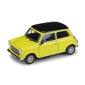 Welly 1:24 Mini Cooper 1300 Yellow Diecast Model Sports Racing Car NEW IN BOX - Picture 1 of 6