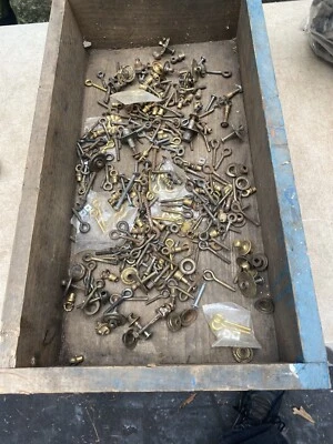 Large Lot Of Vintage  Drawer Pull Eyes & some Bolts - Image 1 of 4