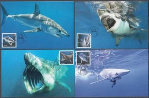 CANADÁ # 3105a-e: 5 DIFERENTES SELLOS DE TIBURÓN en JUEGO de 5 TARJETAS MÁXIMAS - Imagen 1 de 1