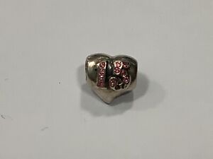 Lovely Sterling Silver with Rhinestones Age “15” Charm