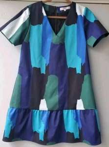 Crosby by Mollie Burch Colorful Short Dress Blouse/  Women’s M - Picture 1 of 9