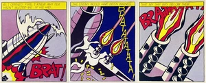 Roy Lichtenstein As I Opened Fire Triptych Set of 3 Prints Stedelijk Museum 1983 - Picture 1 of 6