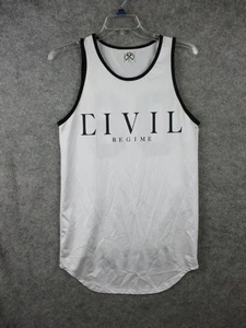 Civil Regime Jersey Men's Small White Tank Top CTD Mesh Drop Basketball 08 Shirt - Picture 1 of 13