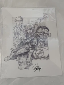 THE FLASH - SMITTY ORIGINAL 11 X 17 ART PRINT WITH EMBOSSED COA - Picture 1 of 5