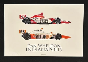 Dan Wheldon 2-Time Indy 500 Winner 18x12 Limited Edition Print - 54/200 - Picture 1 of 1
