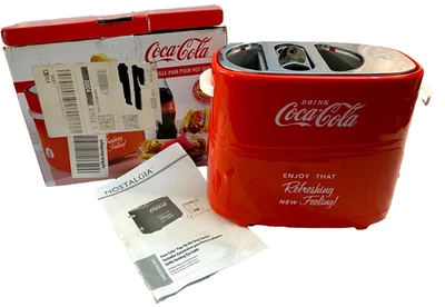 Nostalgia Coca Cola Pop-Up Hot Dog Toaster  w Tongs - Open Box - Image 1 of 4