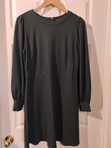 Ann Taylor Loft Damen grün Rundhals Langarm A-Linie Kleid Größe 12P - Bild 1 von 6