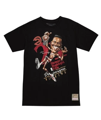 Camiseta Dominique Wilkins Atlanta Hawks Mitchell & Ness S pequena preta nova🎅🎁 - Imagem 1 de 2