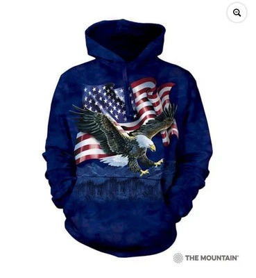 Eagle Talon Flag Azul Tie Dye Sudadera con Capucha/Sudadera con Capucha de The Mountain - Talla XL Foto 1 de 4