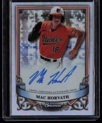 MAC HORVATH 2024 BOWMAN STERLING PROSPECTS AUTO REFRACTOR RC AUTO 103/150 - Image 1 of 2