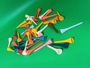 VINTAGE 43 Wood Colored Golf Tees 2" 2 1/4" Mix - Picture 1 of 5