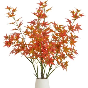 31.5 Inch Artificial Maple Tree Branches Fall Decor – Faux Maple Leaf Stems w... - Bild 1 von 9
