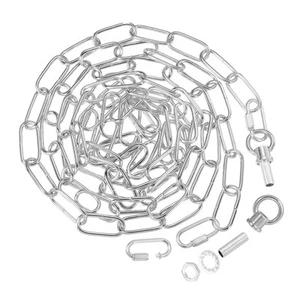 10 Feet Lighting Chain for Hanging Lamp Chandelier Light 65 Lbs Silver,1PCS - Picture 1 of 7