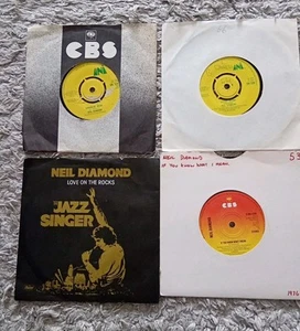 NEIL DIAMOND 6 7" VINYL SINGLES - LOVE ON THE ROCKS , AMERICA - Picture 1 of 4