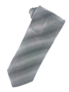 Massimo Bizzocchi Designer-Seidenkrawatte für Herren schwarz/grau gestreift neu ohne Etikett - Bild 1 von 3