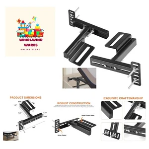 Adjustable Bed Base Headboard Bracket Kit - Universal Black Metal Bed Frame W... - Picture 1 of 9