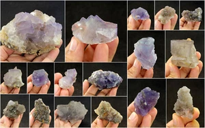 Fluorit Proben Lot natürliche lila blau Kubik Formation Kristalle 2,7 kg 17 Stück - Bild 1 von 18