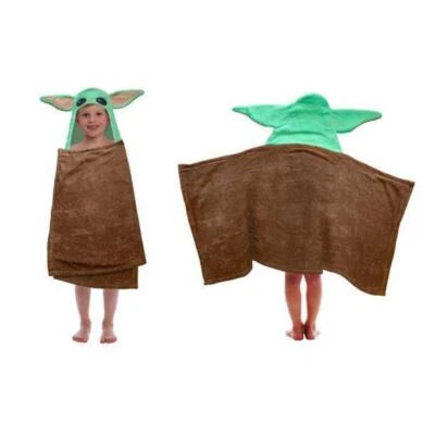 Poncho Baby Yoda niños toalla de playa con capucha 23,6"×47,2" Foto 1 de 3