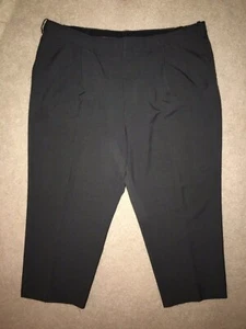 Van Heusen Studio Mens Dress Pants Waist 46 Inseam 27" Pleated Dark Gray Polyest - Bild 1 von 5