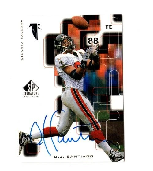 1999 SP Signature Edition O.J. Santiago Autograph Atlanta Falcons TE - Image 1 of 1