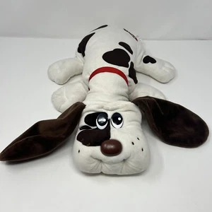 2019 Hasbro Pound Puppies 18" Plush Beige w/ Brown Stuffed Toy Dog w/ Red Collar - Picture 1 of 24