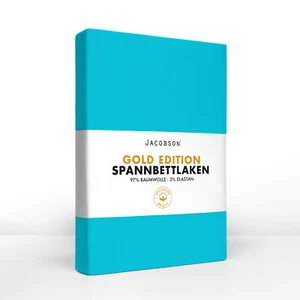 Spannbettlaken Jersey PREMIUM Bettlaken Spannbetttuch Baumwolle Elasthan 200GSM  - Bild 1 von 40