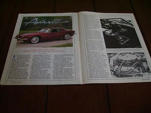 Studebaker Avanti 1963 artículo original 1985 Raymond Loewy - Imagen 1 de 2