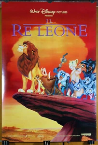 manifesto 1F film IL RE LEONE animazione Disney 1994 + RED E TOBY nel retro - Bild 1 von 2