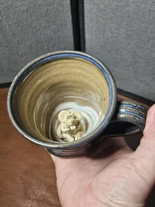 Studio Art Pottery Coffee/Tea Mug with Cute Little Mouse Figurine Inside - Picture 1 of 4