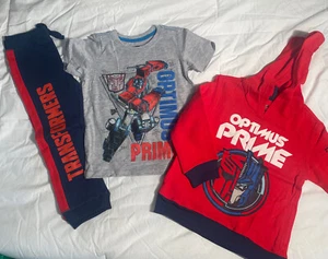 Transformers Graphic Hoodie,T-Shirt, & Jogger Sweatpant,3Piece Athleisure 4T #40 - Picture 1 of 4