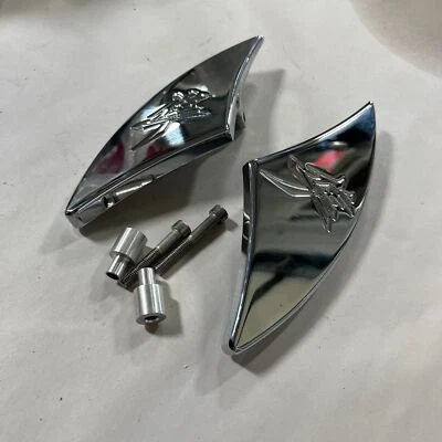 CLEARANCE CHROME KANJI ENGRAVED FRAME SLIDER WINGS 1999-2024 SUZUKI HAYABUSA - Изображение 1 из 4