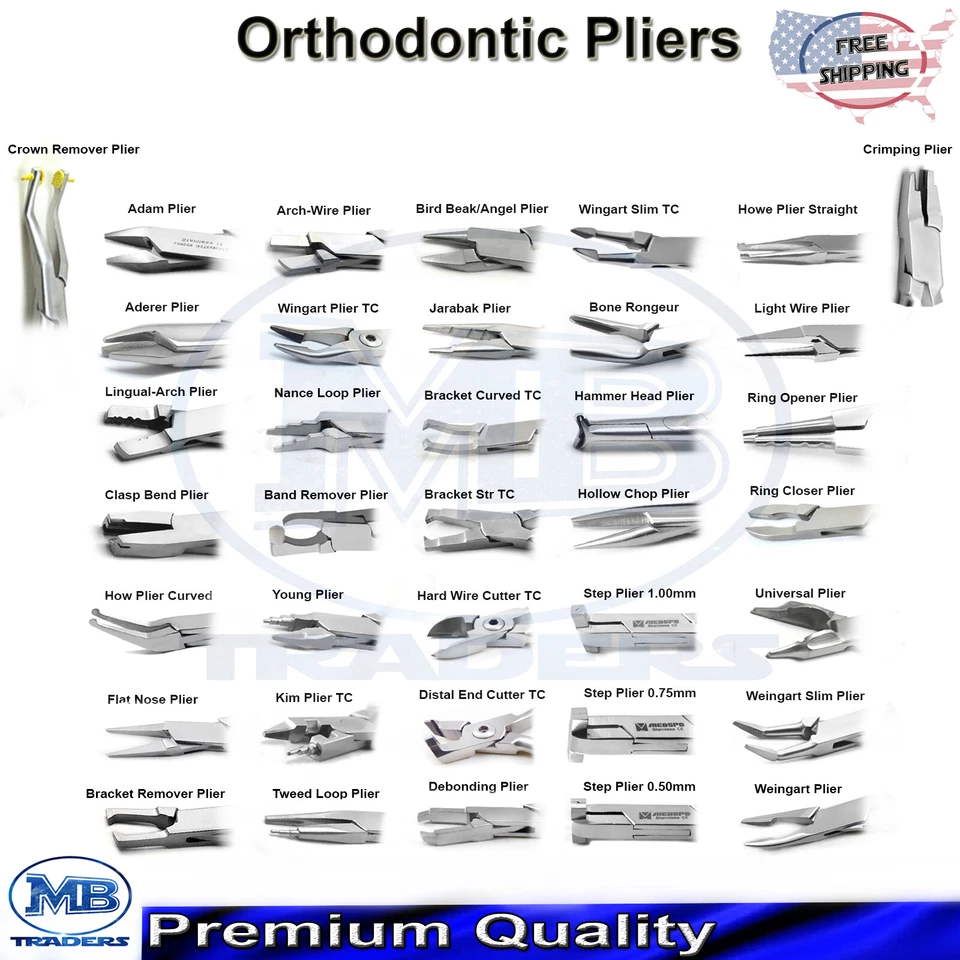 MEDSPO Orthodontic Pliers Dental Lab Loop Forming Clasp Adjusting Arch Wire Bending