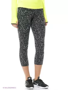 Neu Nike Lotus Epic Run bedruckte Lauf-Caprihose für Damen schwarz grau 686051-010 XS - Bild 1 von 6