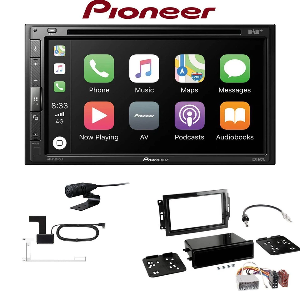 Autoradio Pioneer Apple CarPlay Android DAB für Dodge Caliber 2006-2010 schwarz - Bild 1 von 4