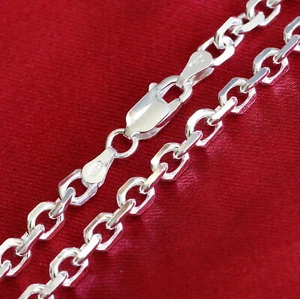 NUEVO COLLAR DE CADENA DE ANCLAJE PLATA ESTERLINA 925. 75 cm, 29,5" ¡VENTA! HECHO EN ITALIA - Imagen 1 de 2