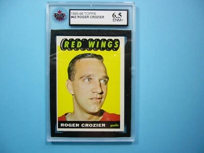 1965/66 TOPPS NHL HOCKEY CARD #42 ROGER CROZIER KSA 6.5 EX/NM+ SHARP!! TOPPS - Image 1 of 2