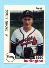 1990 Minor League Cards  #18 Scott Grove- Burlington Braves