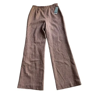 Austin Reed Tweed Wool Silk Trouser Pant Purple Mauve Pink Size 6 NWT Office - Изображение 1 из 4