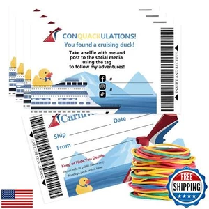 50 Duck Duck Tags, Cruising Rubber Duck Tag, Ducking Game Cards,Carnival Crui - Picture 1 of 5