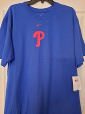Nike Philadelphia Phillies Baseball Shirt LG NWT Blue Double Sided