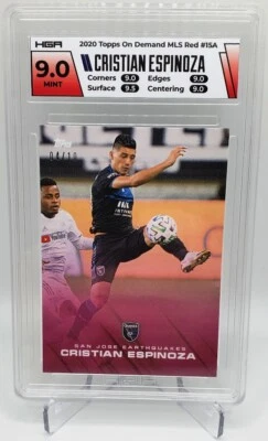 Cristian Espinoza 15A - 2020 Topps MLS Playoffs Red Parallel 04/10 - 9.0 HGA - Image 1 of 3