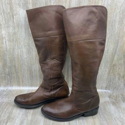 Botas de Montar ALDO Cuero Marrón Hasta la Rodilla Espalda Cremallera Talla 7.5 Foto 1 de 4