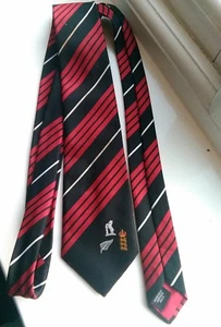 Cricket tie England v New Zealand Edgbaston 1990 Silver Fern red black stripes - Picture 1 of 3