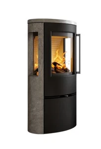Kaminofen TermaTech TT23RGS Stahl Speckstein mit Seitenscheiben 5,6 kW Schwarz - Bild 1 von 2