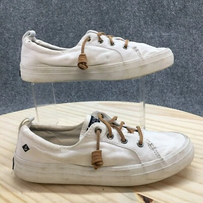 Sperry Top Sider Shoes Womens 6.5 Crest Vibe Sneakers White Canvas Low STS81903 - Image 1 of 4