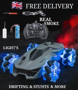 2,4 GHz Fernbedienung RC Auto ECHTER RAUCH, LICHTER, SOUND, DRIFT, STUNTS, - Bild 1 von 3