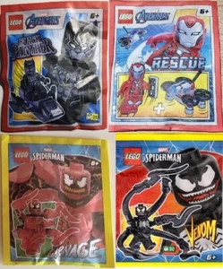 LEGO Marvel Venom Iron Man Pepper Pots Carnage Black Panther Lote NUEVO bolsa de polietileno - Imagen 1 de 8