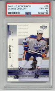 2001 UPPER DECK HONOR ROLL #32 WAYNE GRETZKY CARD EDMONTON OILERS PSA 10 LOW POP - Picture 1 of 2